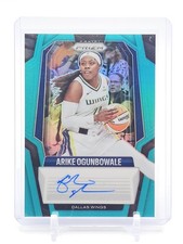 ARIKE OGUNBOWALE 2025-26 PANINI PRIZM WNBA TEAL AUTO #SG-AO WINGS /35 Q5908