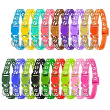 18 Pack Soft Nylon Adjustable Puppy Collars Whelping ID Bands for Newborn