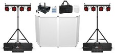 2 Chauvet DJ 4BAR HEX ILS RGBAW UV LED Wash Lighting Systems Facade Fogger Bags