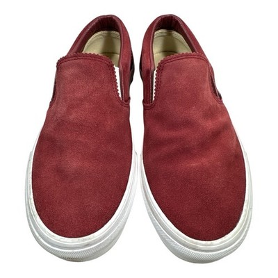 VANS Slip-On Pro Suede Skateboarding Shoes Men Red/White, Size 8 Used