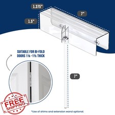 Safety Innovations Bi-fold Door Lock Child Pet Proof Clear Polycarbonate