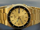 Vintage Seiko 5 Railway Time Gold Plated 7009-3161 Day-Date Japan S-13
