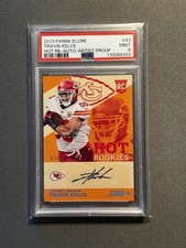 TRAVIS KELCE 2013 Score Hot Rookies #43 Artist Proof Signatures #’d 07/10 PSA9