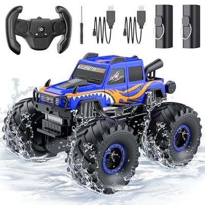  Remote Control Car Toys for Kids 6+, RC Car Waterproof Monster Truck Blue