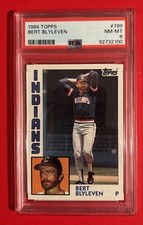 1984 TOPPS BERT BLYLEVEN #789 PSA 8 Graded Baseball Card CLEVELAND INDIANS HOF