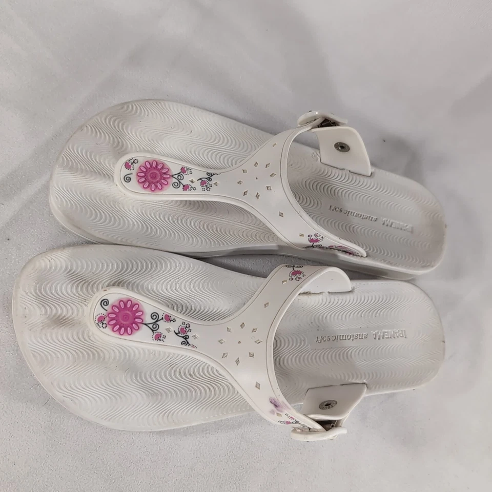 Sandalias Grendene Ipanema Mujer 9 38 Blanco Floral Chanclas Tanga Rosa Anatómicas Foto 2 de 4