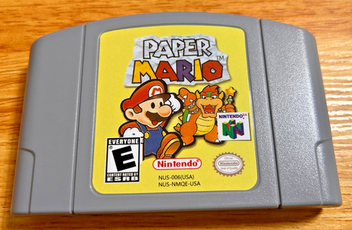 Used Paper Mario (Nintendo 64 N64) Game Cartridge Only - Tested & Working