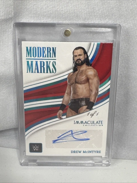 2023 Panini Immaculate WWE - Modern Marks - DREW McINTYRE Auto 1/1 - CHAMPION!