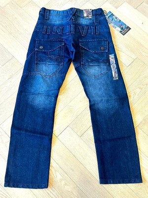 Peviani 888 Indigo Jeans, Herren Urban Retro Vintage Denim Gr. 32 Hose
