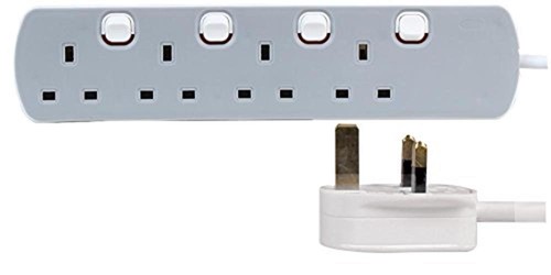 pro elec 1 m 4 Way Individually Switched Extension Lead  Assorted Size Names 