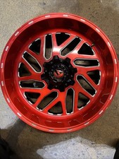 22x10 Fuel D691 Triton Candy Red Milled Wheel 8x180 -18mm