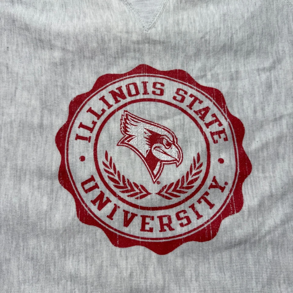 伊利诺伊州立大学冠军反向编织运动衫女式小号 — 第 2/4 张图片