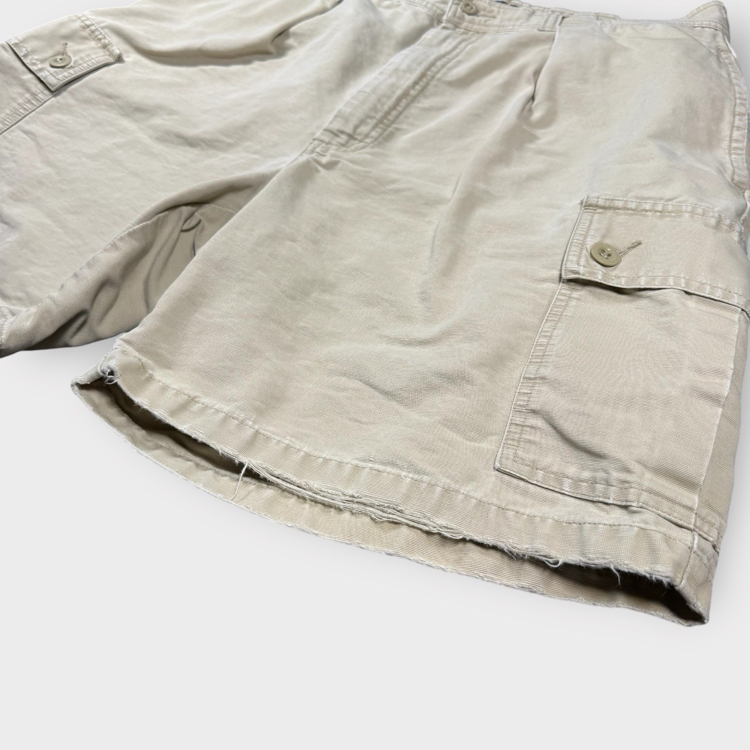 Polo Ralph Lauren Men’s 34 Tan Pleated Cargo Shorts 100% Cotton 7” Inseam thumbnail 11