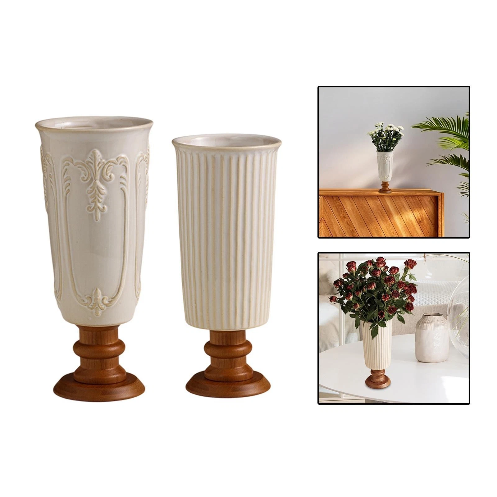 Porcelain Vase for Flowers Flower Vase Ornament Desk Collection Flower Holder