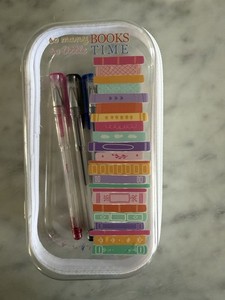 So Many Books So Little Time Multicolor Gel Pen Set w/ Sticker Strips (2)