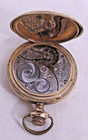 ELGIN LADIES GOLD FILLED FANCY HUNTER CASE POCKET WATCH 1900s — photo 7
