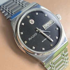 Vintage RADO men's automatic watch day/date ETA 2836 swiss 1970s