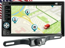 200W 6.2" DVD CD Radio Mirror Link GPS For Android & IOS+ Rearview Backup Camera