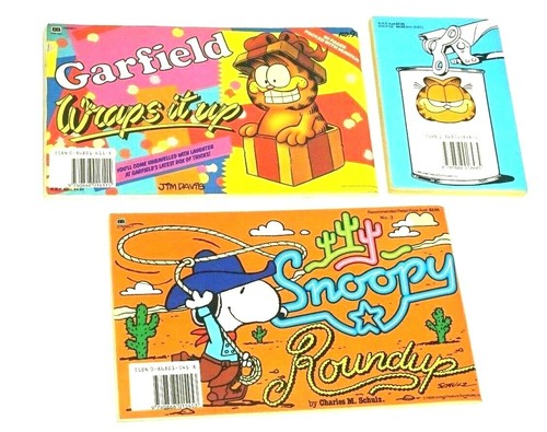 Garfield Wraps it Up Canned Garfield Laughter and Snoopy Roundup Comics x 3 BULK - Picture 11 of 11
