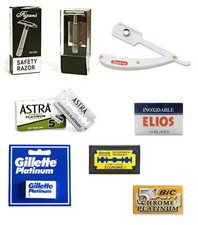 Rasoio da Barba Professionale e Lame acciaio inossidabile Daune Astra Elios Bic