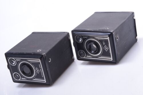 ✅ AGFA SYNCHRO BOX & BOX 50 6X9CM C.1950 ART DECO CAMERAS 120 ROLL FILM LENS - Picture 4 of 5