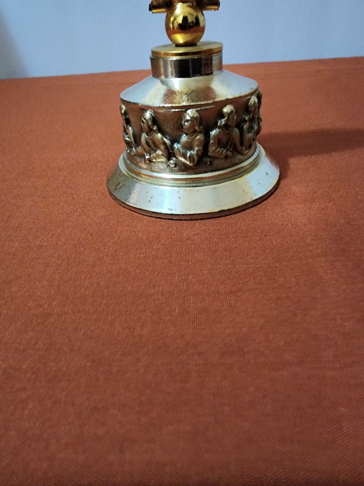 Vintage Catholic Altar Monstrance Eucharist Chapel Jesus & Disciples Last Supper