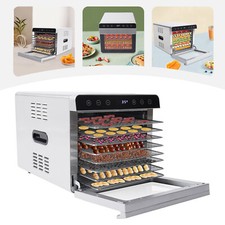 8 Trays Food Dehydrator Machine Stainless Steel 700W Jerky Fruit Drying SS-08A
