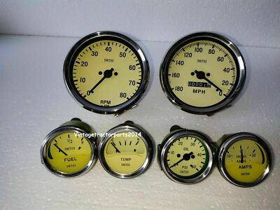 Autometer Gauges Smths Replca Kt- Elec Temp Ol Fuel Amp Gauge Speedometer 4 In 1 Car Seat - Foto 7