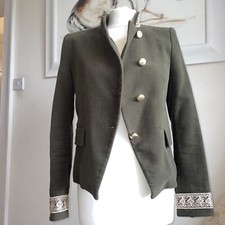Zara Basic Military Jacket Green S