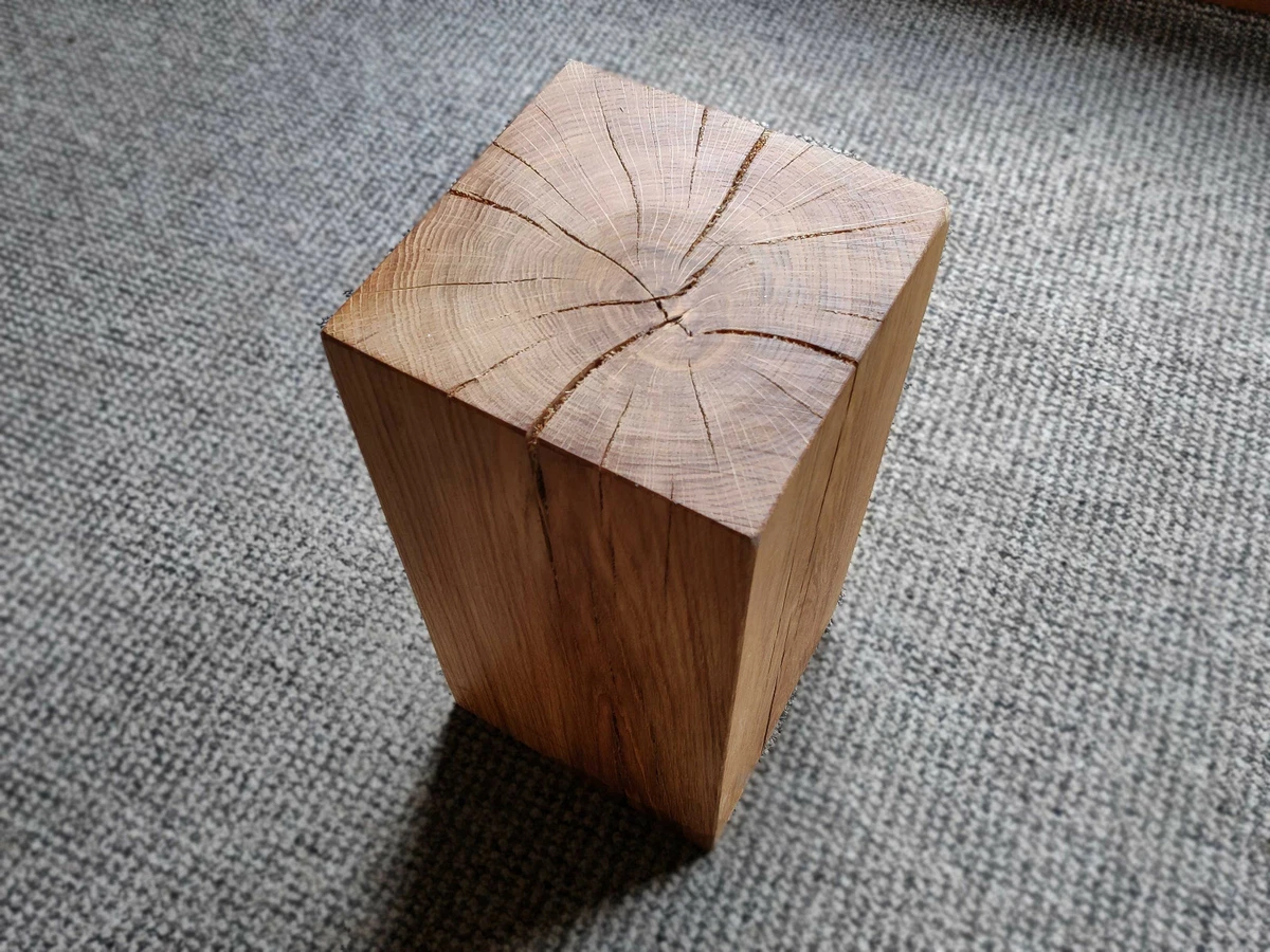 Oak block 2024 side table