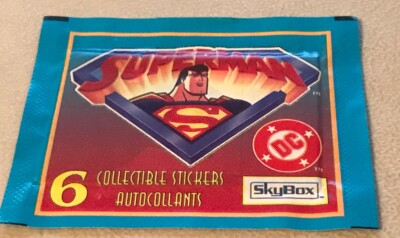 1996 Skybox Superman Animated Sticker Album Pack Brand New Sealed 