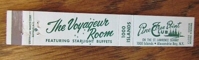 PINE TREE POINT CLUB (ALEXANDRIA BAY, NEW YORK) 10 STRIKE MATCHBOOK COVER -F28