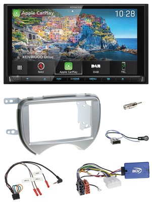 Kenwood Bluetooth Steering Wheel 2DIN USB TMC DAB Navigation for Nissan Micra 2010-2013
