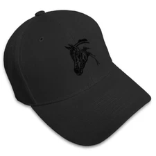 Baseball Cap Horse Head Outline Embroidery Dad Hats for Men & Women 1 Size