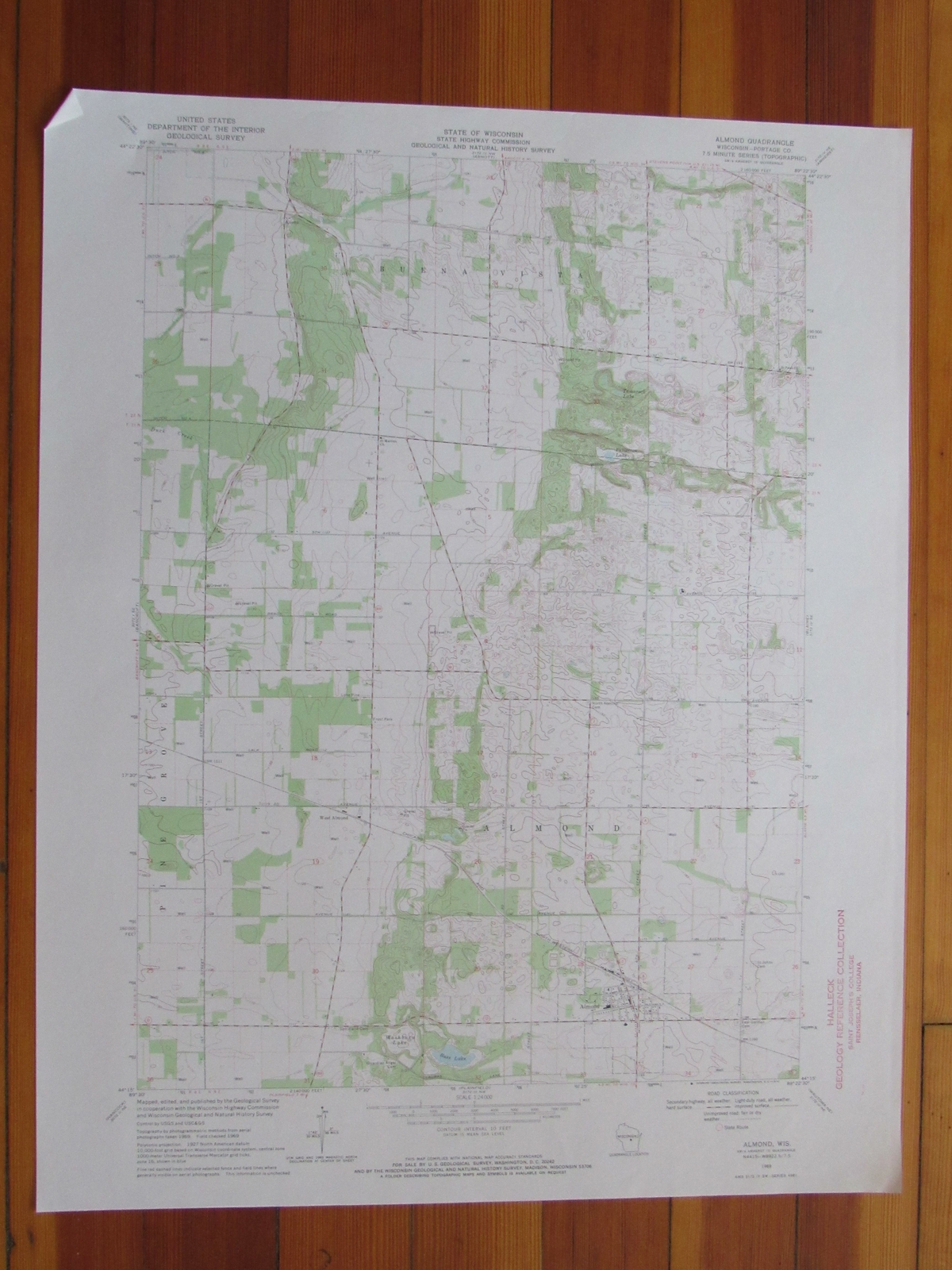 Almond Wisconsin 1972 Original Vintage USGS Topo Map eBay