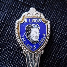 Vintage Fort Illinois The Land Of Lincoln Souvenir Spoon Collectible Made In USA