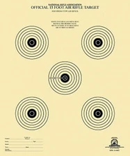 100 NRA A-44/5 Official 15 Foot Air Rifle Targets, 10" x 12", 11/16" Black