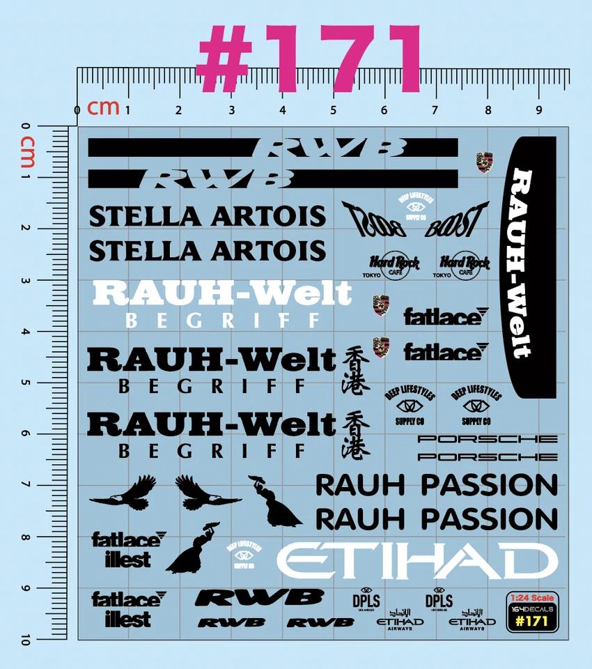 RWB STELLA ARTOIS Water Slide Decal White Toner 1/24 - 1/28 Dicast RC Model#171 - Image 2 of 4
