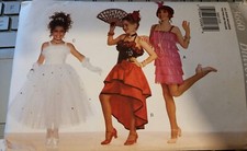 Butterick 3660 Girls Dresses sz 4/5 to 12/14 Princess Flapper Dancer Halloween