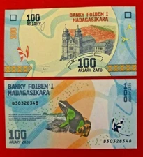 100 ARIARY PAPER MONEY FROM MADGASCAR AFRICA UNC 