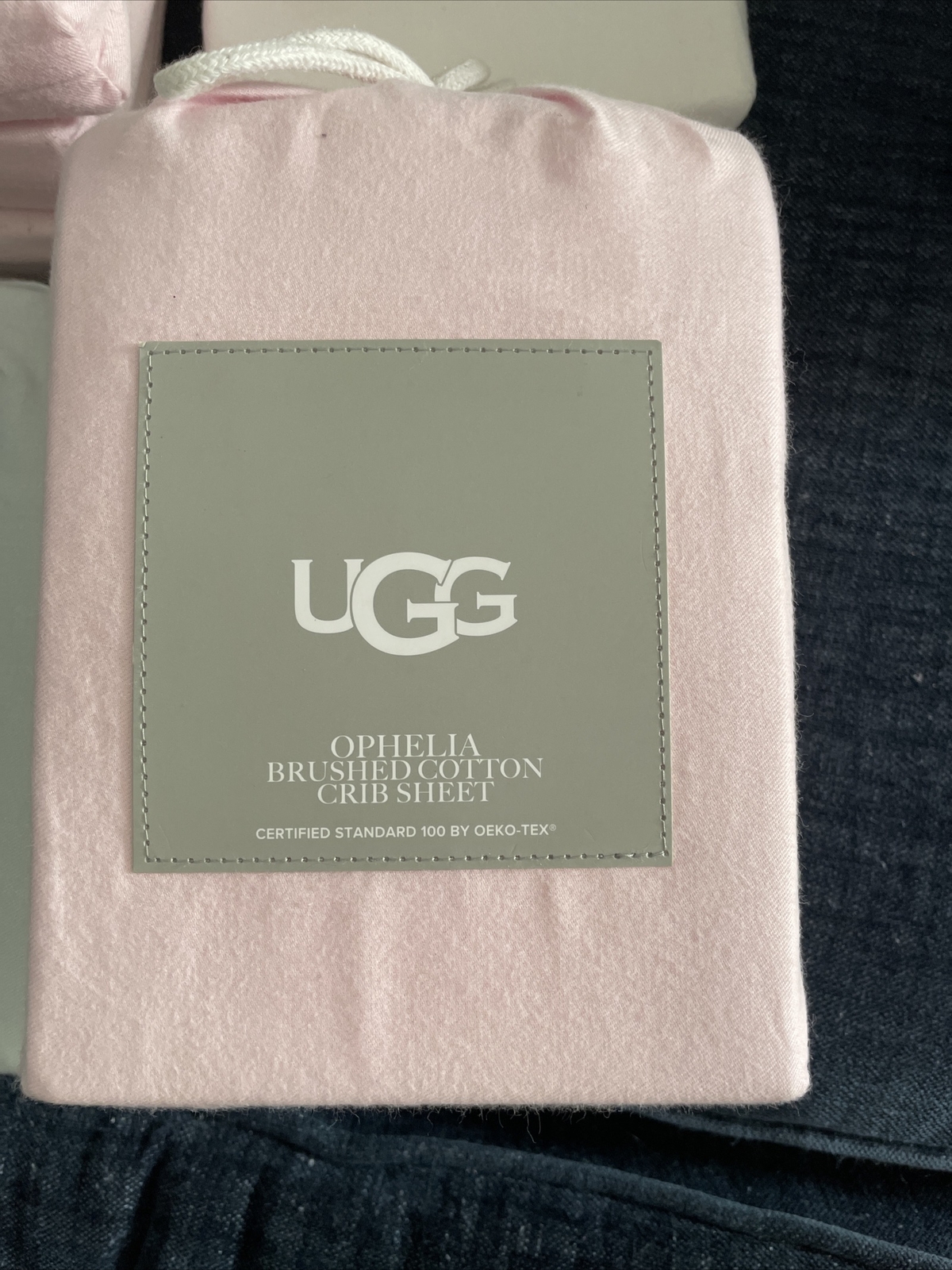 UGG Ophelia Brushed Cotton Crib Sheet! 28x52! Colorpink eBay