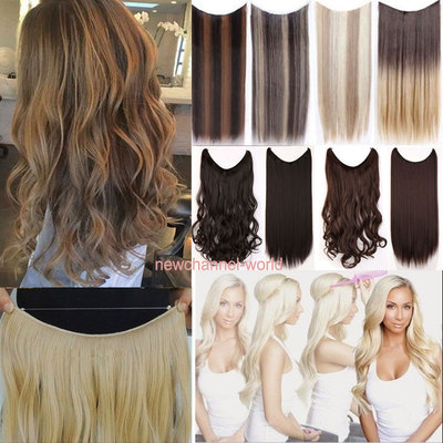 100% Natural Soft Hidden Invisible Wire Hairpiece Secret Hair Extension Headband