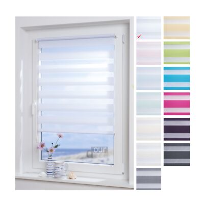 ourdeco  Klemmfix Duo-Rollo Mini, Montage ohne Bohren, viele Farbvariationen