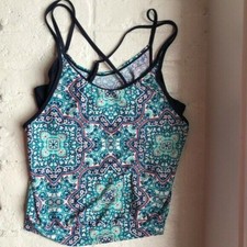 NWT ATHLETA Monaco Blousy Tankini Top, Sapphire SIZE 34 B/C     591256 T0930