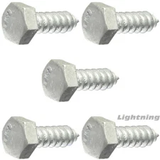 1/4 x 1" Lag Bolts Hex Head Galvanized Steel Heavy Duty Wood Screws Qty 50