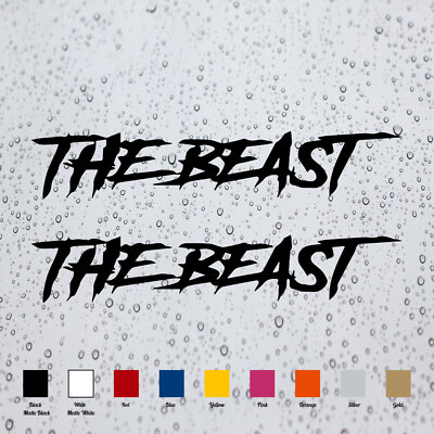 2pcs The Beast Decal Stickers for Cars Trucks Side Door Bumper Windows Die-Cut