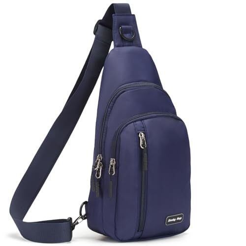 Bandolera pequeña bandolera para hombres mujeres con una correa bandolera de hombro 01-azul - Imagen 1 de 6
