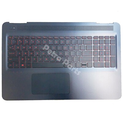 For HP Omen 15-AX Palmrest Upper Cover Case Backlit US Keyboard 859735-001