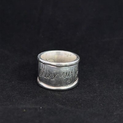 Shawn Killinger Ring Sterlingsilber 15 mm breit Band Hear My Soul Speak Größe 7