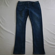 The Perfect Jean NYC 36x34 Slim 5 Pocket Medium Wash Stretch Denim Mens Jeans